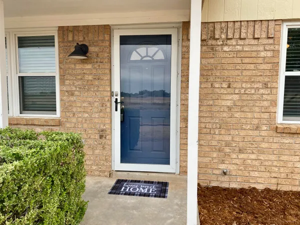 a view of front door of house