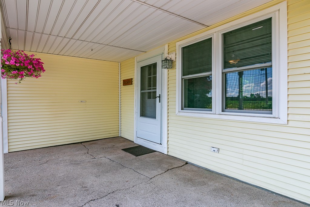 View of exterior entry