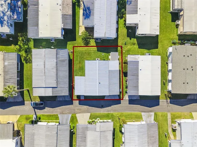aerial view of a house with swimming pool