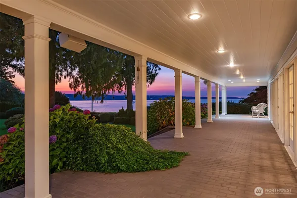 a view of a porch