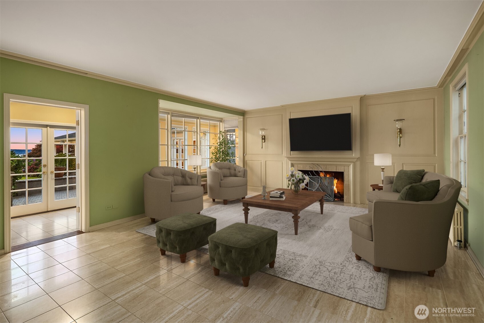 3727 Shore Avenue Everett, WA 98203 - Photo 18 of 40 a living room with furniture and a flat screen tv