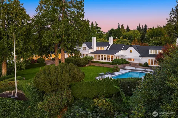 a aerial view of a house