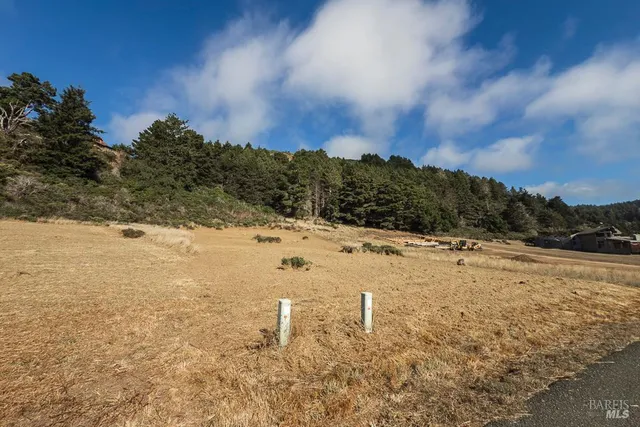 a view of a lake with a mountain in the background