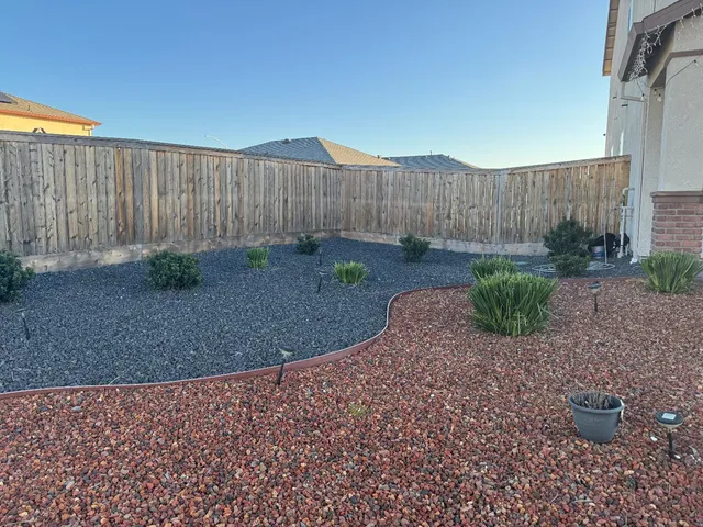 a backyard of a house