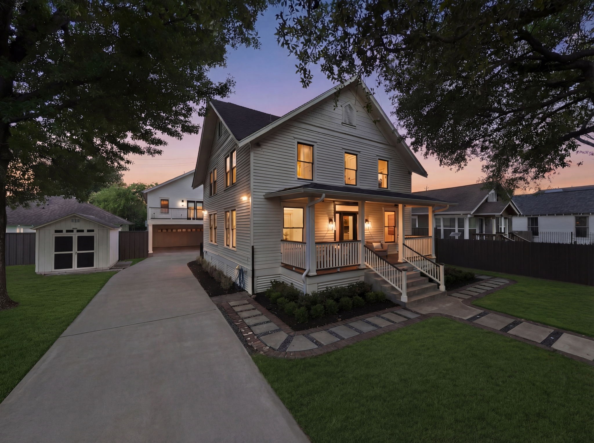 1109 Rutland Street Houston, TX 77008 - Photo 6 of 34 A picture-perfect Four Square home that radiates timeless charm! Recently updated and lovingly restored, this beauty boasts a crisp exterior with classic architectural details, a welcoming front porch perfect for morning coffee, and an air of historic elegance seamlessly blended with modern touches.