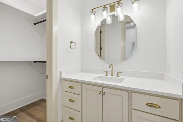 an aerial view of a house with swimming pool garden and patio