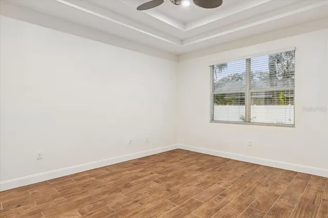 an empty room with a window