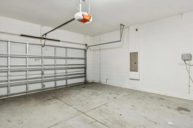 a view of a garage