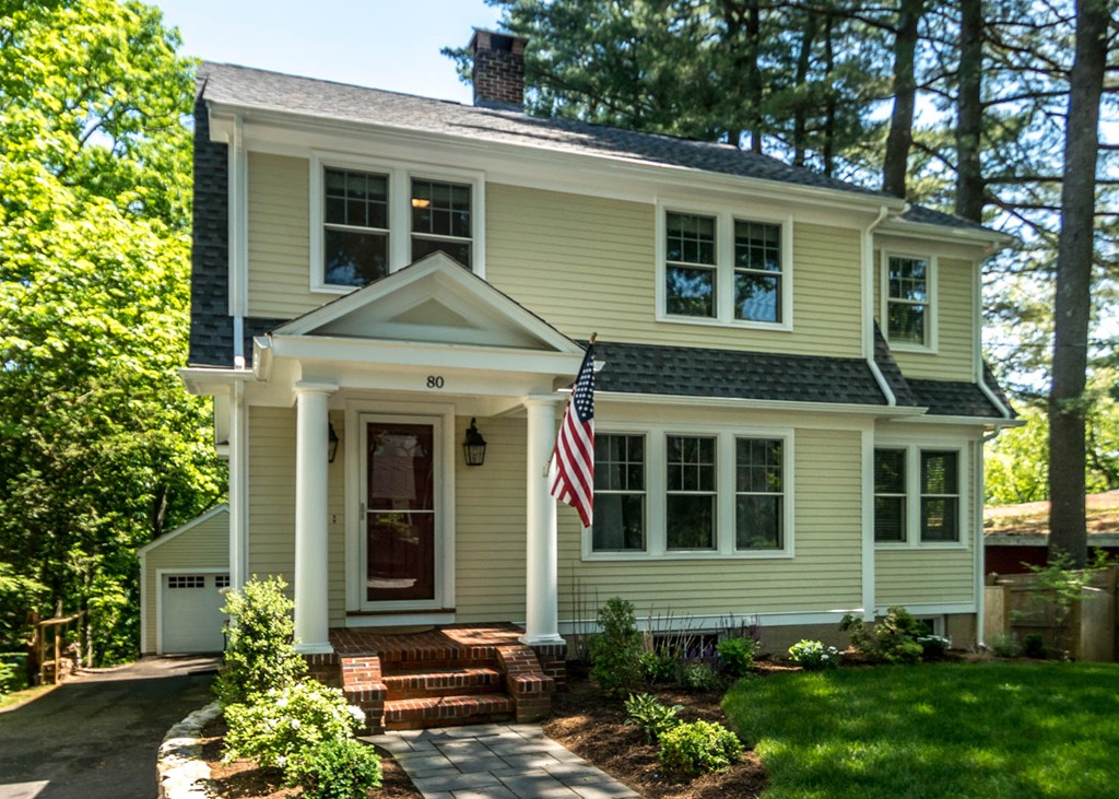 80 Lawton Road Needham, MA 02492 - Photo 1 of 30 front view of a house with a yard