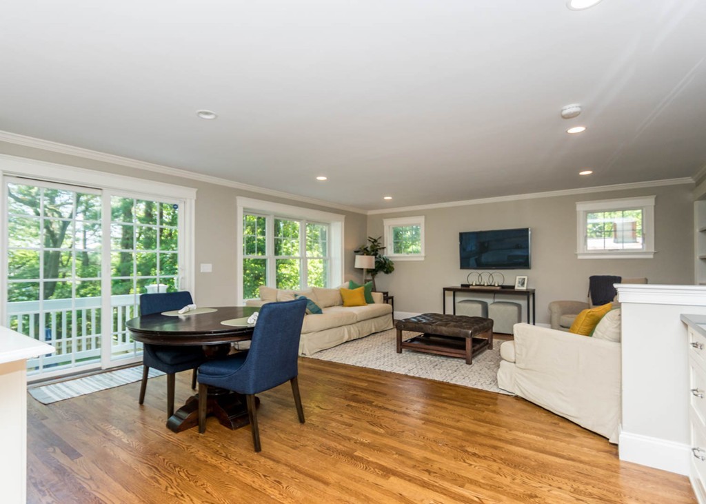 80 Lawton Road Needham, MA 02492 - Photo 5 of 30 a living room with furniture and a flat screen tv