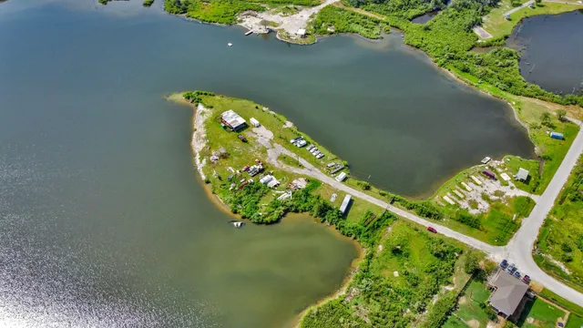 a view of a lake with a outdoor space