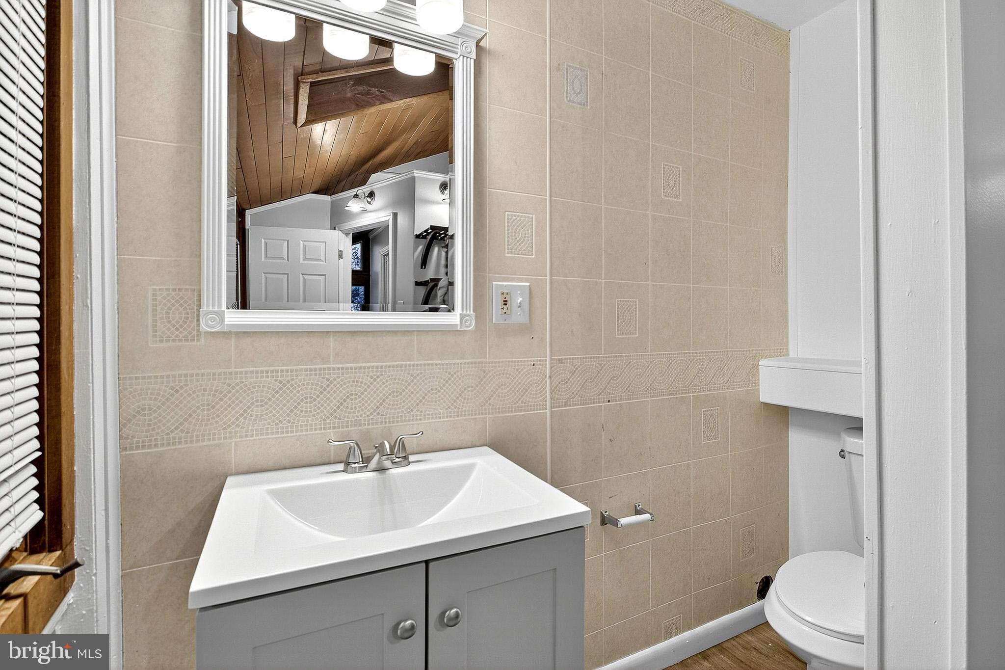 110 Delaware Avenue Elkton, MD 21921 - Photo 18 of 65 a bathroom with a sink toilet and mirror