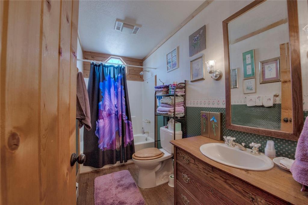 468 Wagon Wheel Road Hartsel, CO 80449 - Photo 22 of 30 a bathroom with a sink toilet and shower