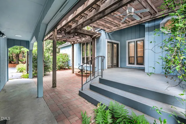 a lobby with furniture and garden