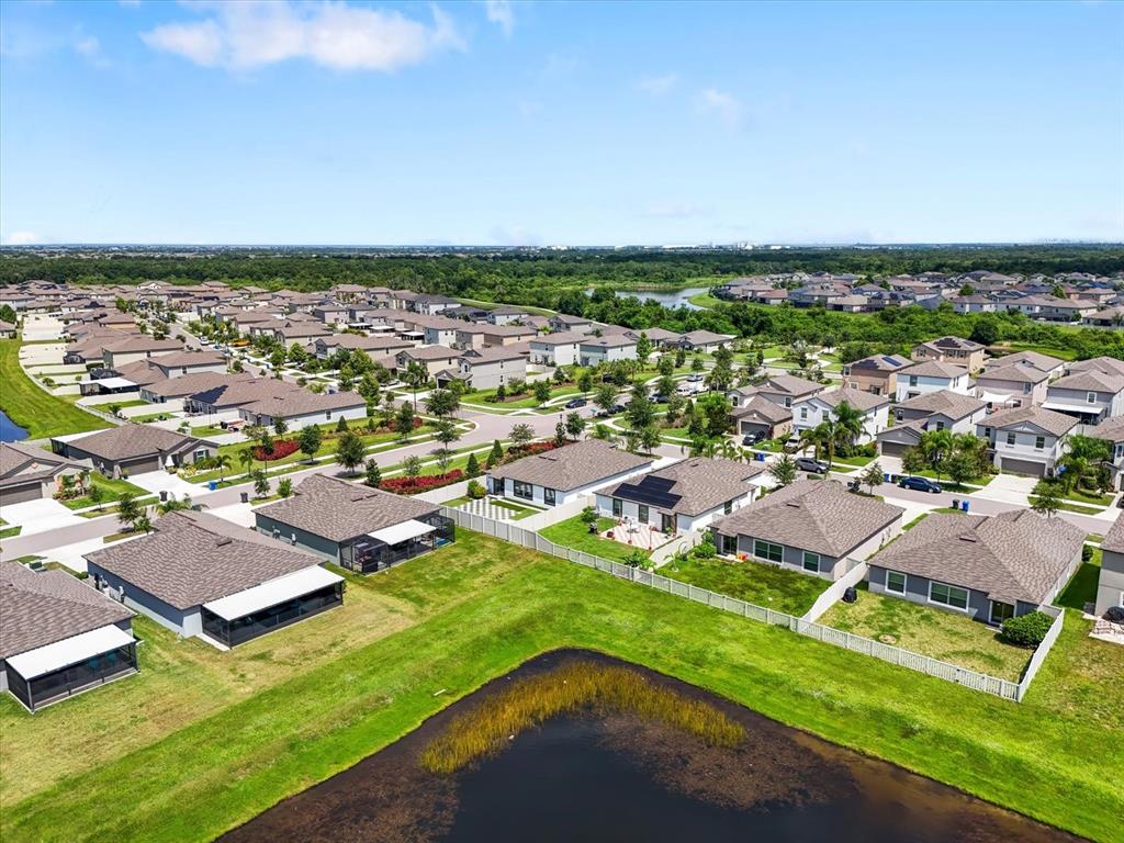 9607 Lemon Drop Loop Ruskin, FL 33573 - Photo 28 of 31 an aerial view of residential houses with yard