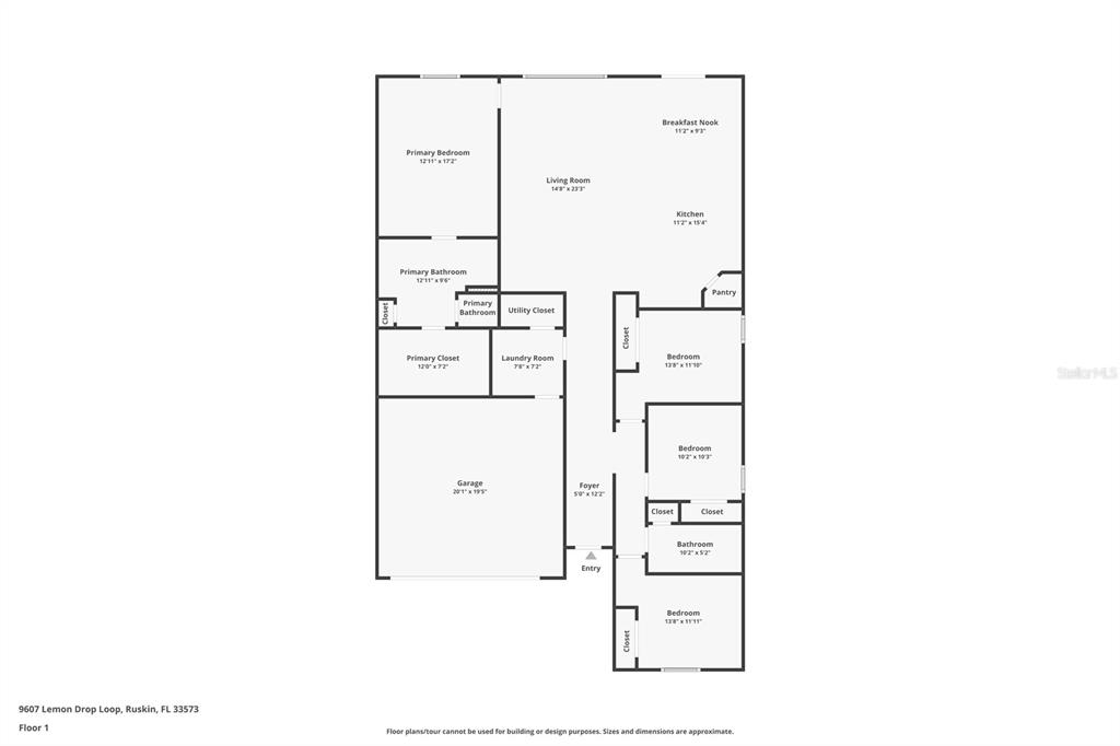 9607 Lemon Drop Loop Ruskin, FL 33573 - Photo 3 of 31 a picture of a floor plan