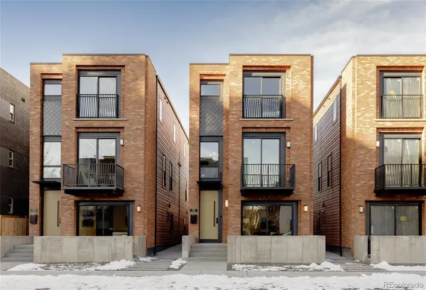 a front view of a multi story building