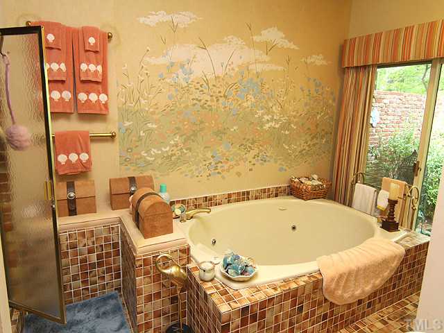 205 Beckley Court Raleigh, NC 27615 - Photo 14 of 25 Full Custom Designer Tile Shower and 300 Gallon Whirlpool With An Auxilliary 10 KW Electric Heater - Enjoy the View of the Private Garden From the Master Bath