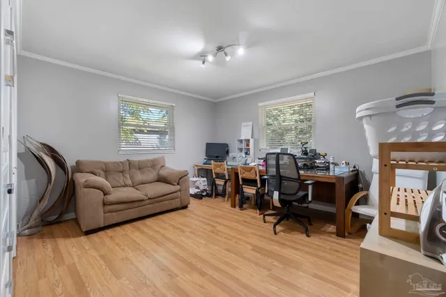 a utility room with cabinets