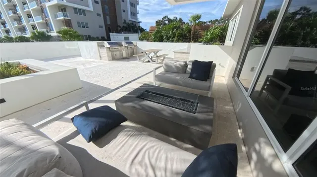 a view of a sink and outdoor space