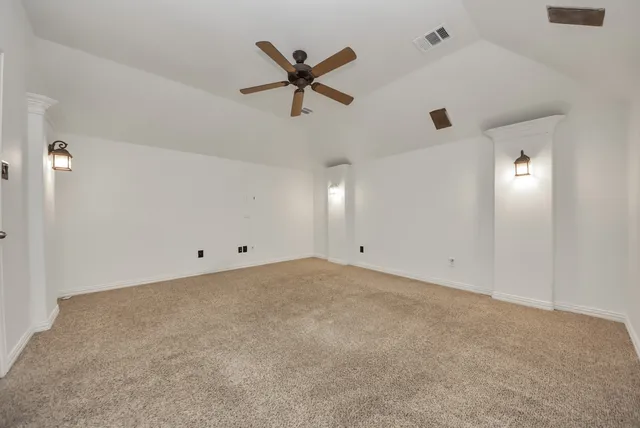 a view of a ceiling fan