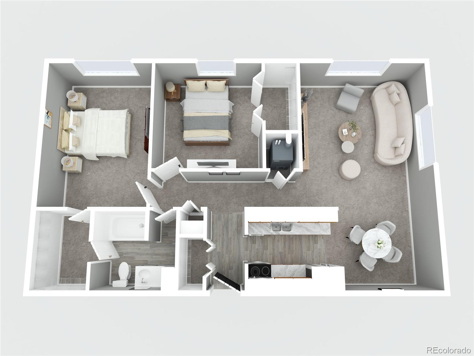 140 East Highline Circle, Unit 105 Centennial, CO 80122 - Photo 4 of 29 view of living room with furniture and flat screen tv