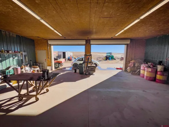 a view of a bike storage area