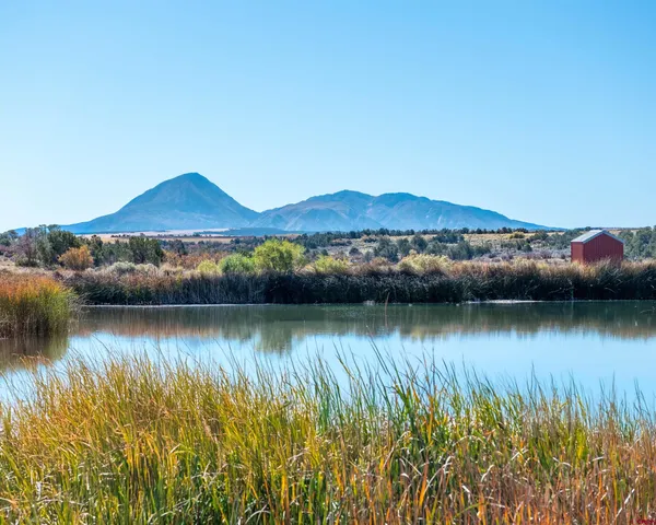 a view of lake with mountain