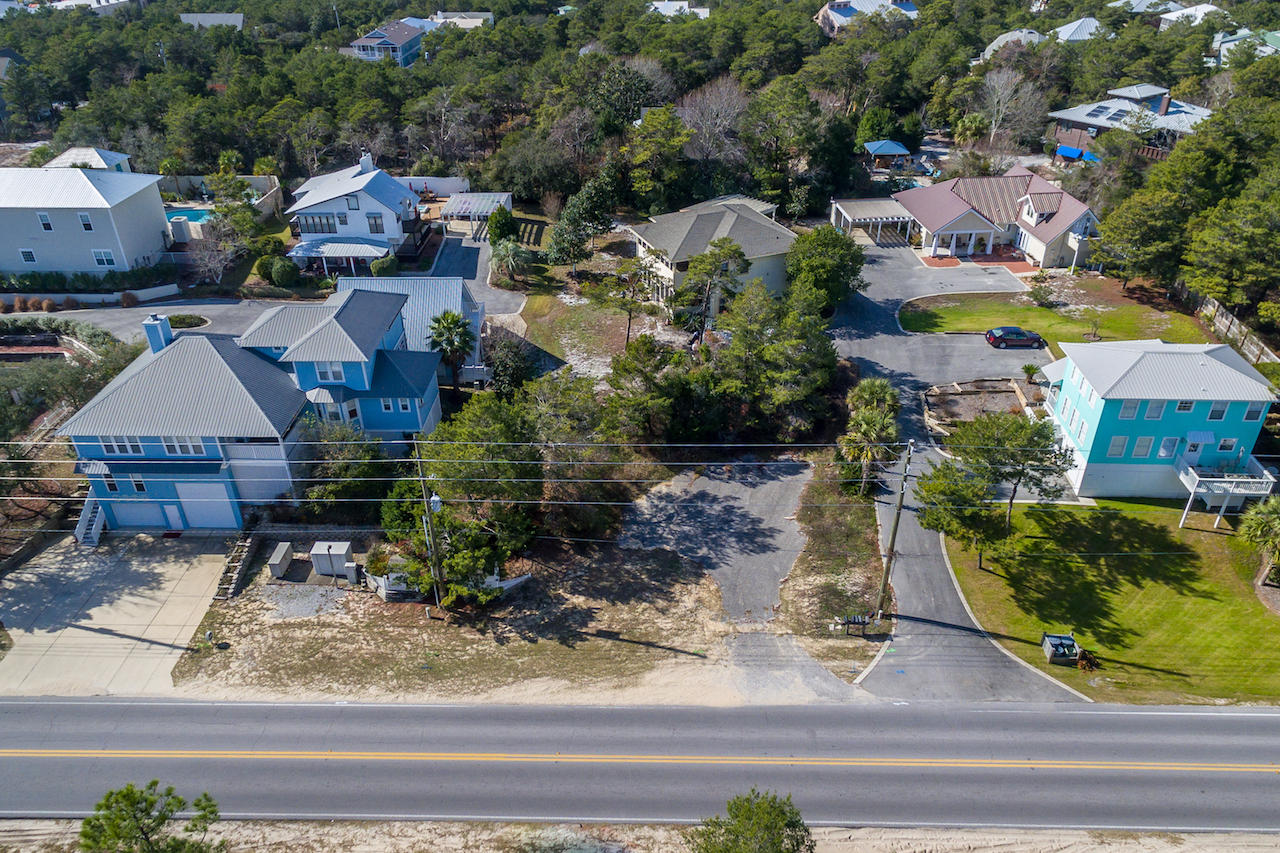 Lot 3 South St Highway Santa Rosa Beach, FL 32459 - Photo 7 of 7 an aerial view of a house with garden space and street view