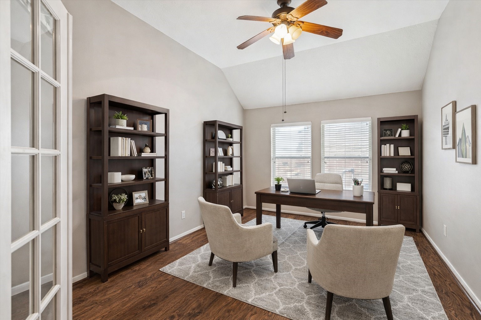 19223 Fisher Ridge Lane Tomball, TX 77377 - Photo 2 of 16 Virtually Staged. Home Office with doors to close off for privacy.