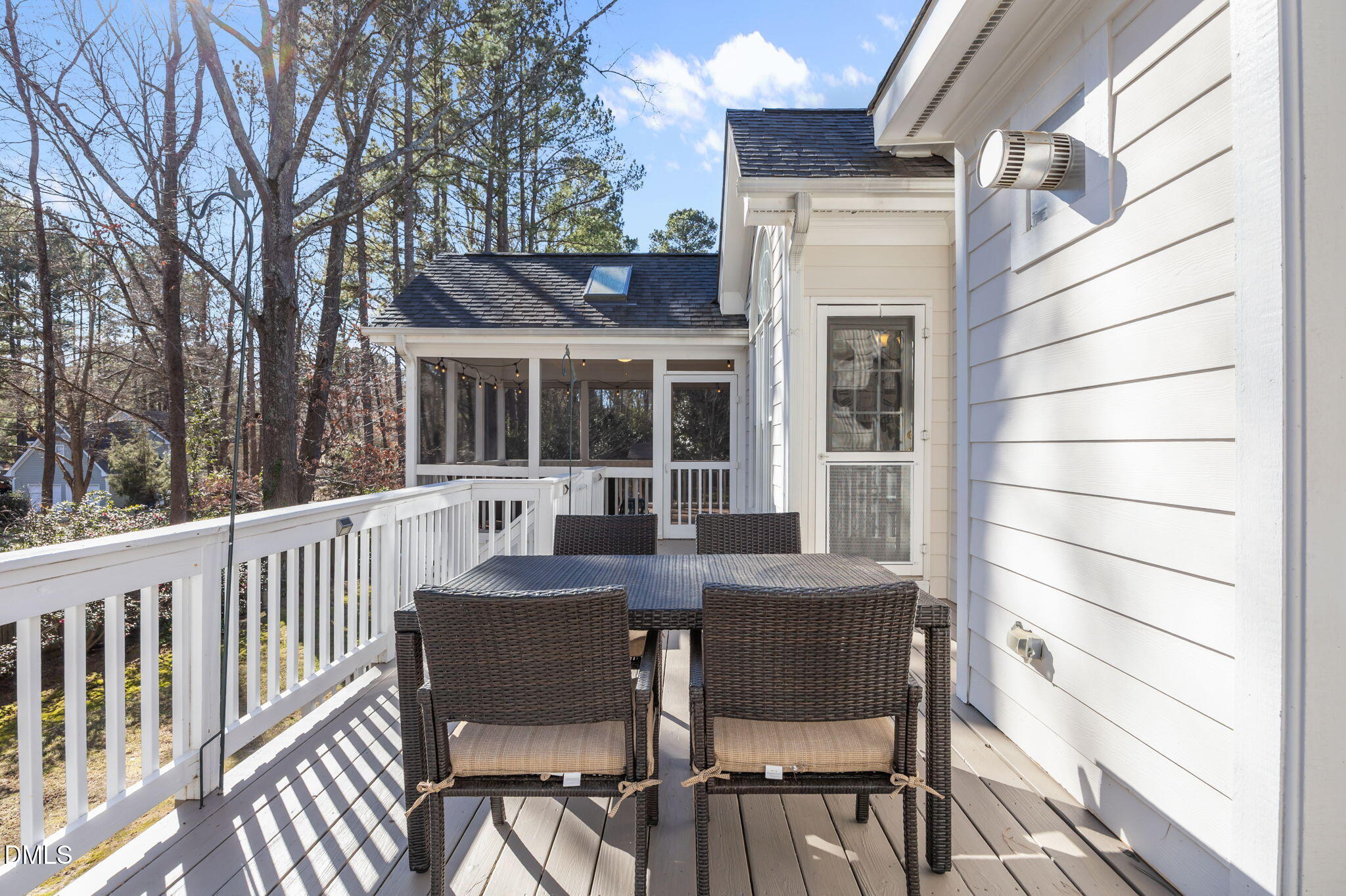 13 Morgans Ridge Lane Durham, NC 27707 - Photo 46 of 53 a view of a patio with a table and chairs