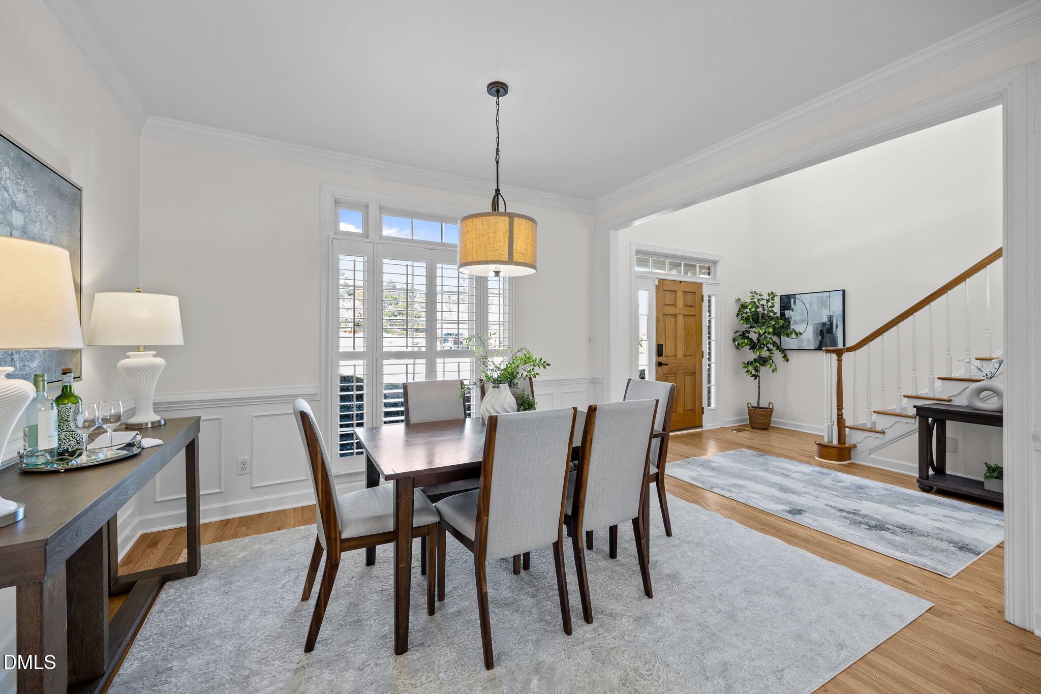 13 Morgans Ridge Lane Durham, NC 27707 - Photo 9 of 53 a view of a dining room with furniture window and wooden floor