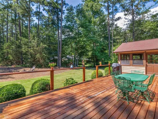 a view of a chair and tables