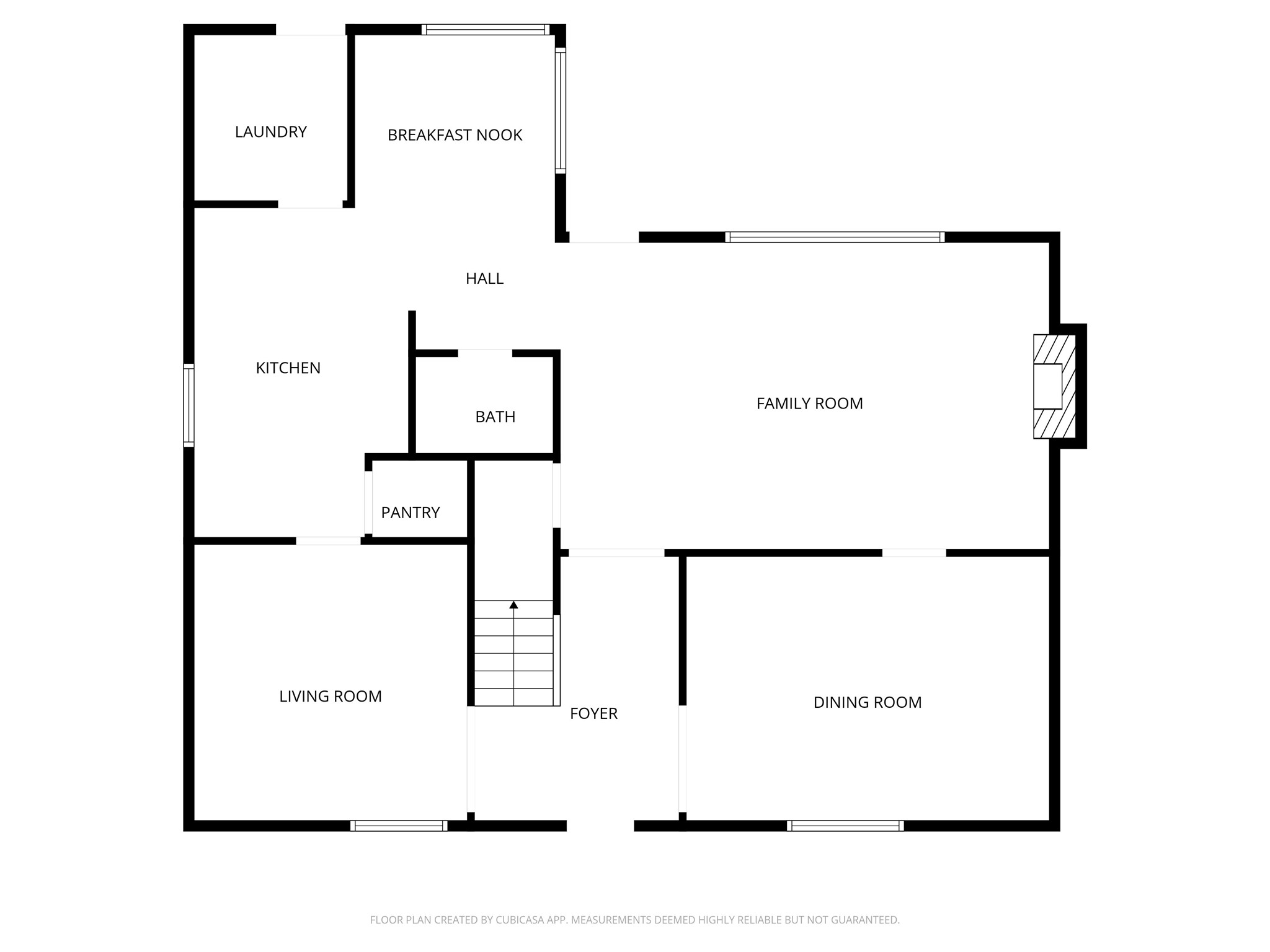 6126 Hickorycrest Drive Spring, TX 77389 - Photo 48 of 50 First-floor layout showing the flow between living areas, kitchen, and dining spaces.