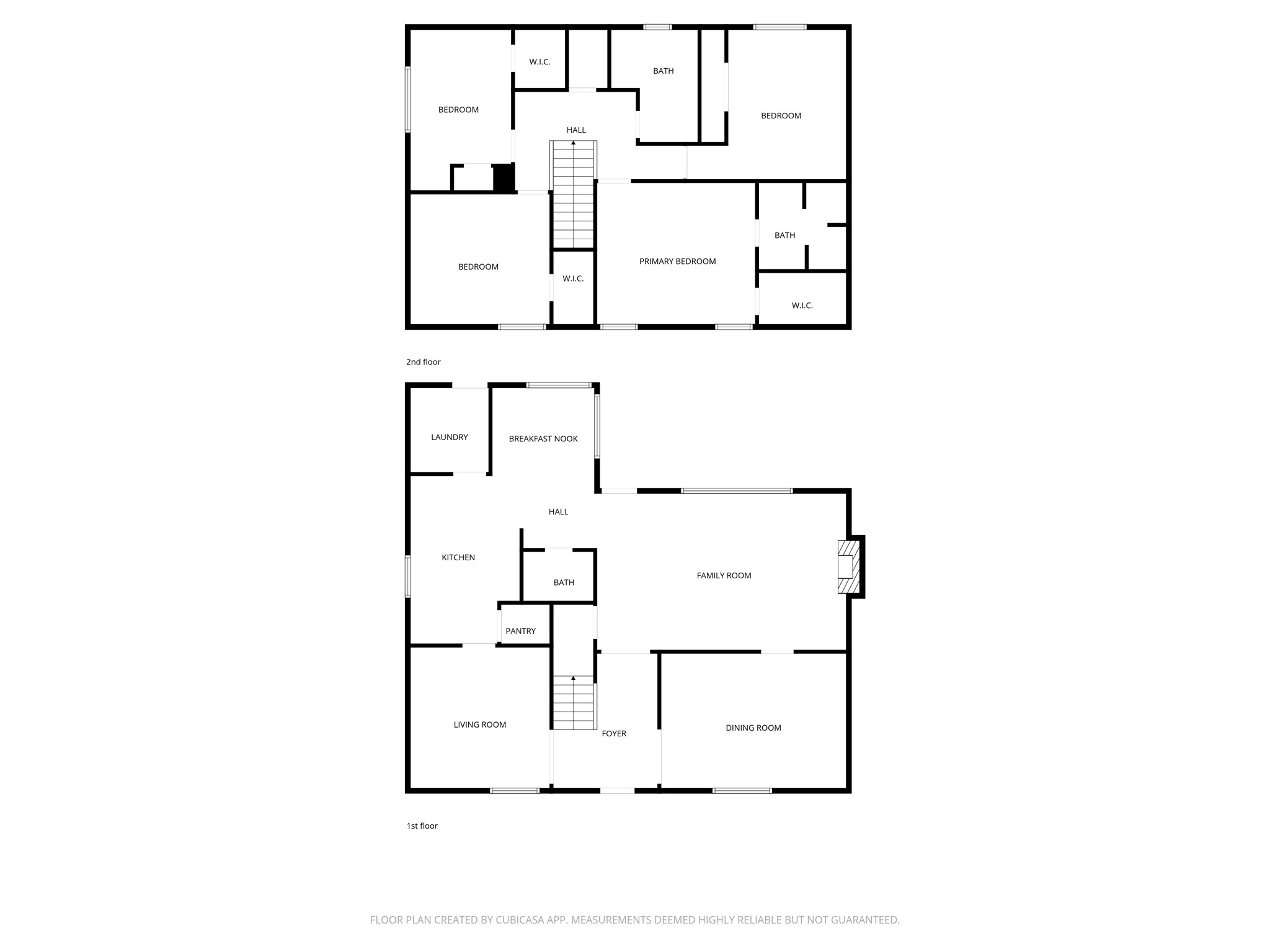 6126 Hickorycrest Drive Spring, TX 77389 - Photo 50 of 50 Combined floor plan showing both levels for a complete view of the home’s layout.