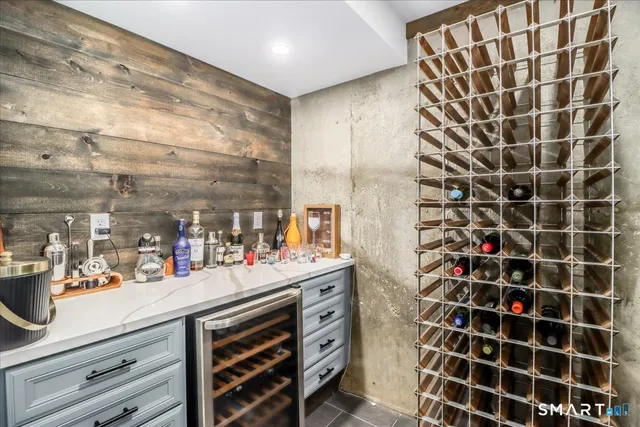 a kitchen with a sink and a shower