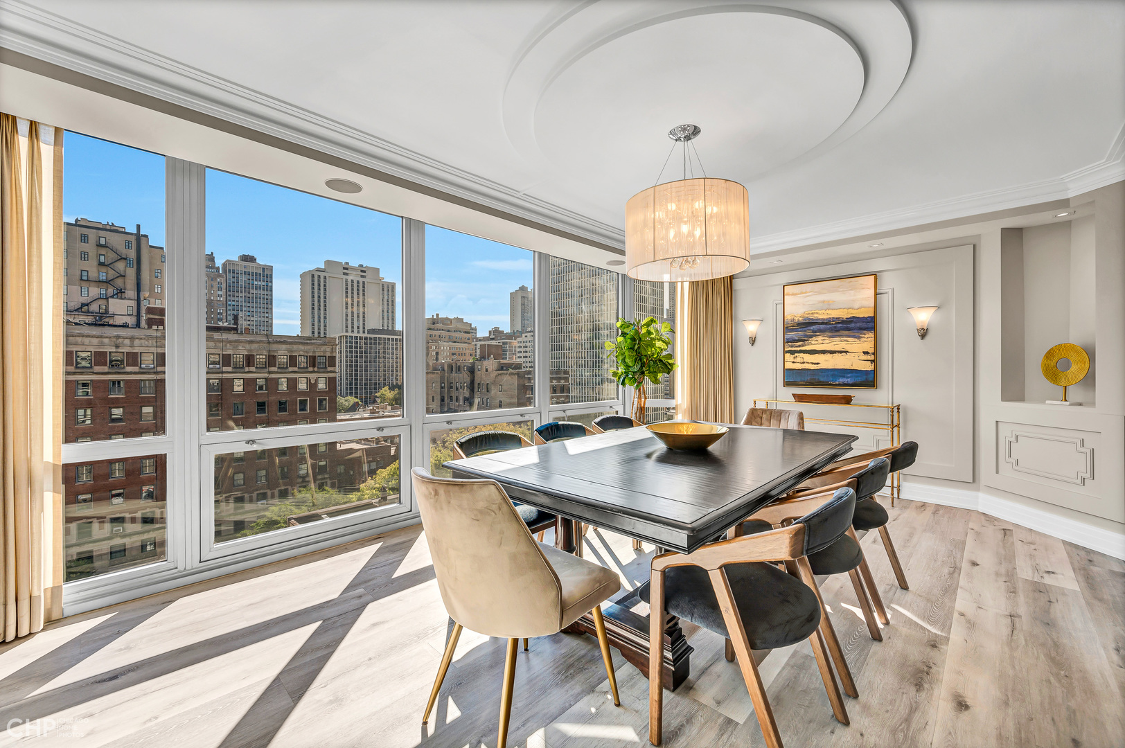 21 West Goethe Street, Unit 10G Chicago, IL 60610 - Photo 13 of 39 a view of a dining room with furniture window and outside view