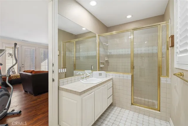 a swimming pool with outdoor seating and yard