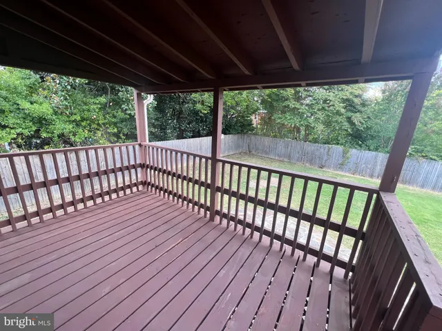 a view of wooden deck