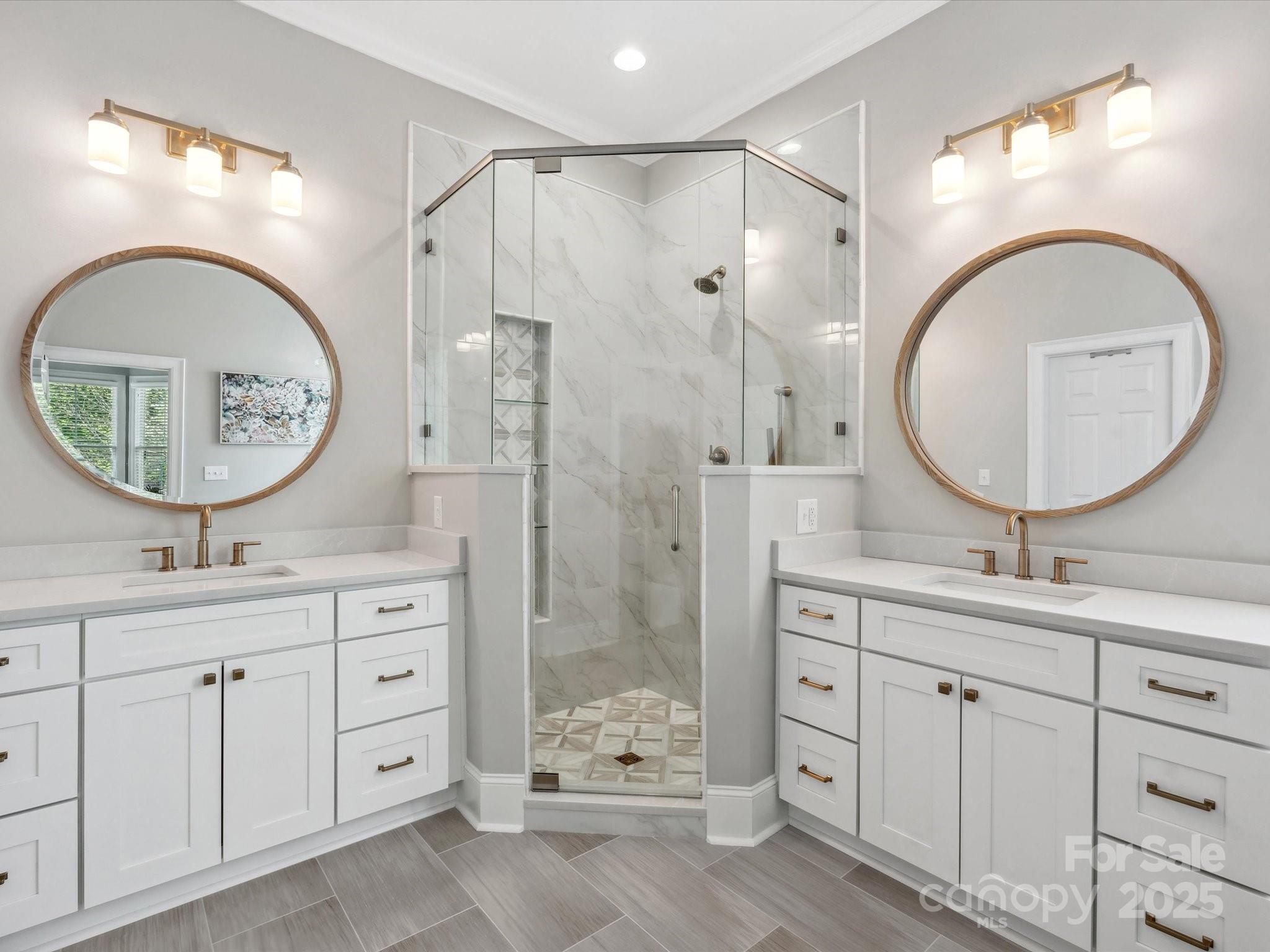 894 Stratford Run Drive Fort Mill, SC 29708 - Photo 25 of 45 a bathroom with a double vanity sink mirror bathtub and shower