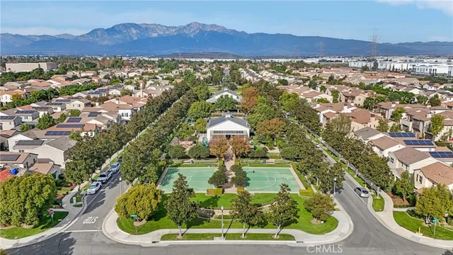 a view of a city with a lake