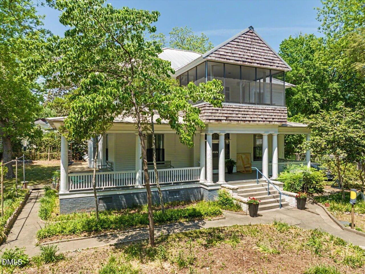 215 Hillcrest Road Raleigh, NC 27605 - Photo 1 of 97 front view of a house with a porch