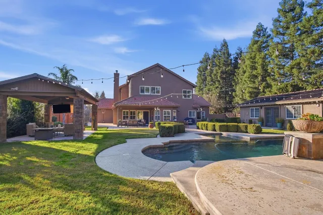 a backyard of a house