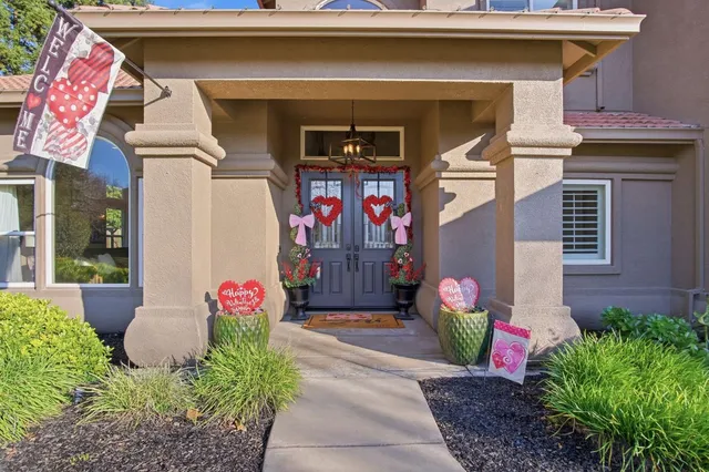 a front view of a house