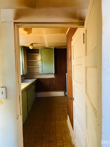a view of hallway with washer and dryer