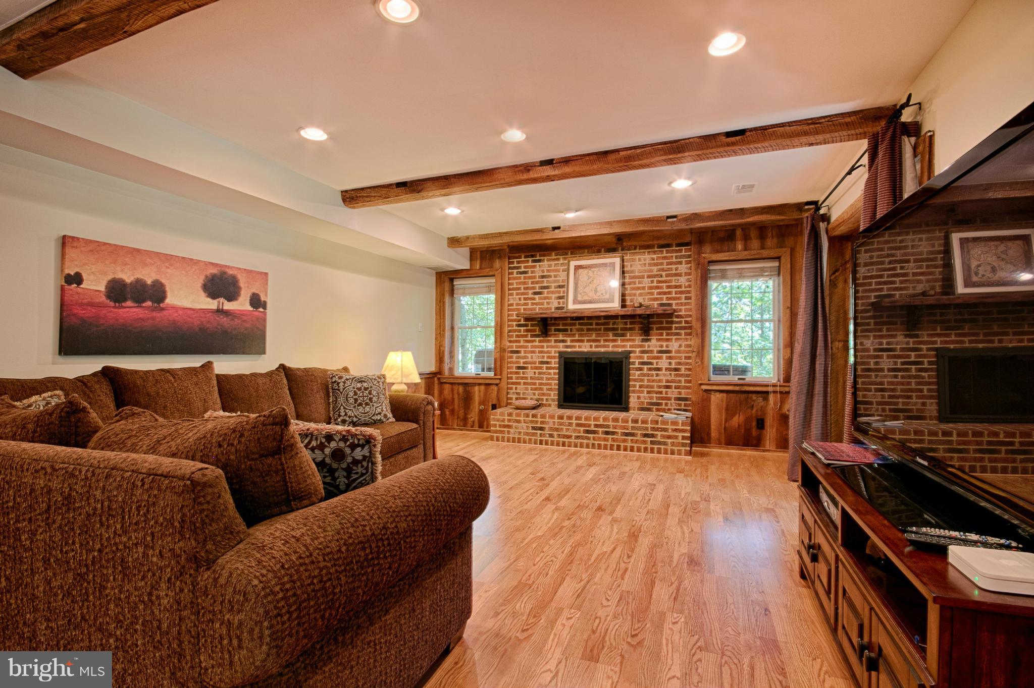10903 Hunter Station Road Vienna, VA 22181 - Photo 22 of 30 Rec Room with Walk-out and gas fireplace