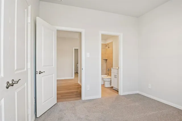 an empty room with closet