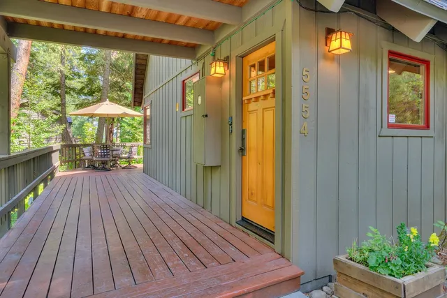 a view of outdoor space and deck