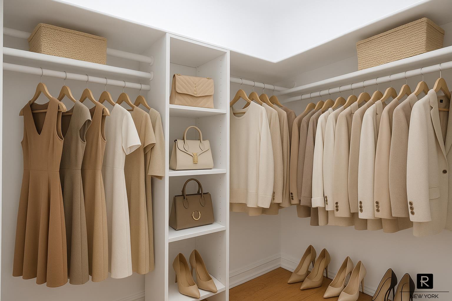 407 East 12th Street, Unit 4FSW Manhattan, NY 10009 - Photo 11 of 16 a view of walk in closet with clothes and shoes