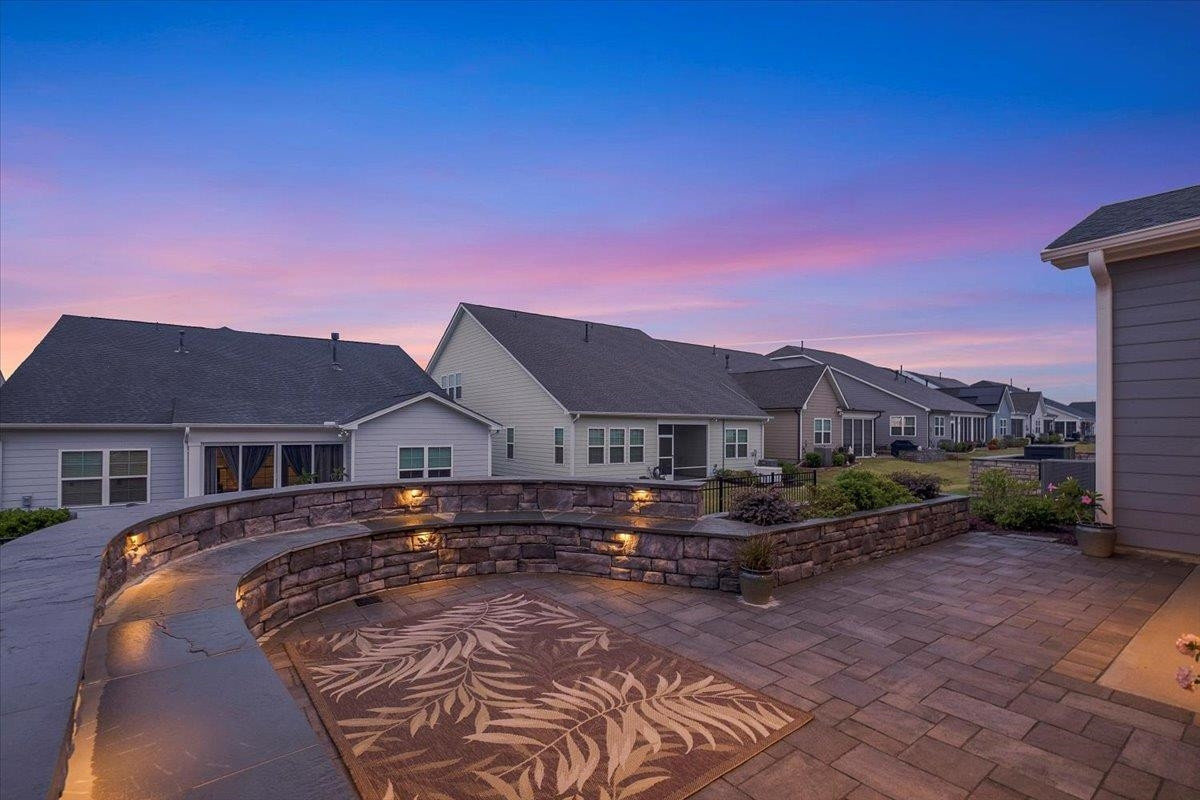 195 Mahogany Run Raleigh, NC 27610 - Photo 33 of 51 Gorgeous Custom Built Stone Patio w/ Seating for Everyone! Patio
